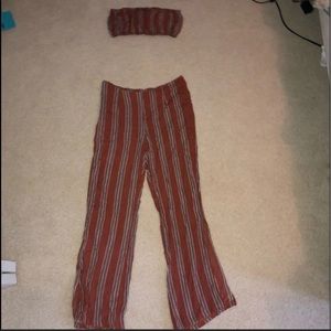 2 Piece Matching Bandeau & Pants Set